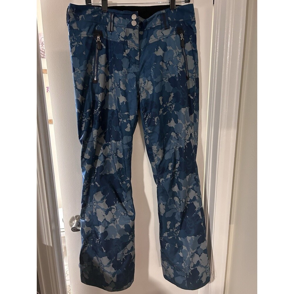 Obermeyer Blue Floral Women's Malta Ski Pants Size 10